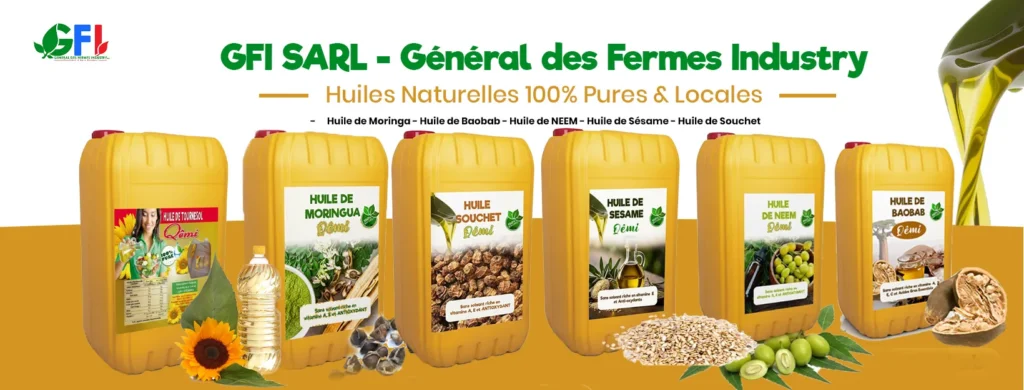 huiles végétales naturelles au Bénin