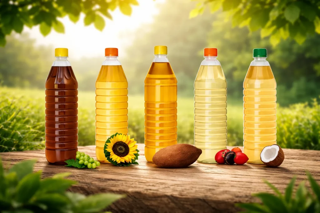 huile végétale naturelle pour cheveux et peau au Bénin